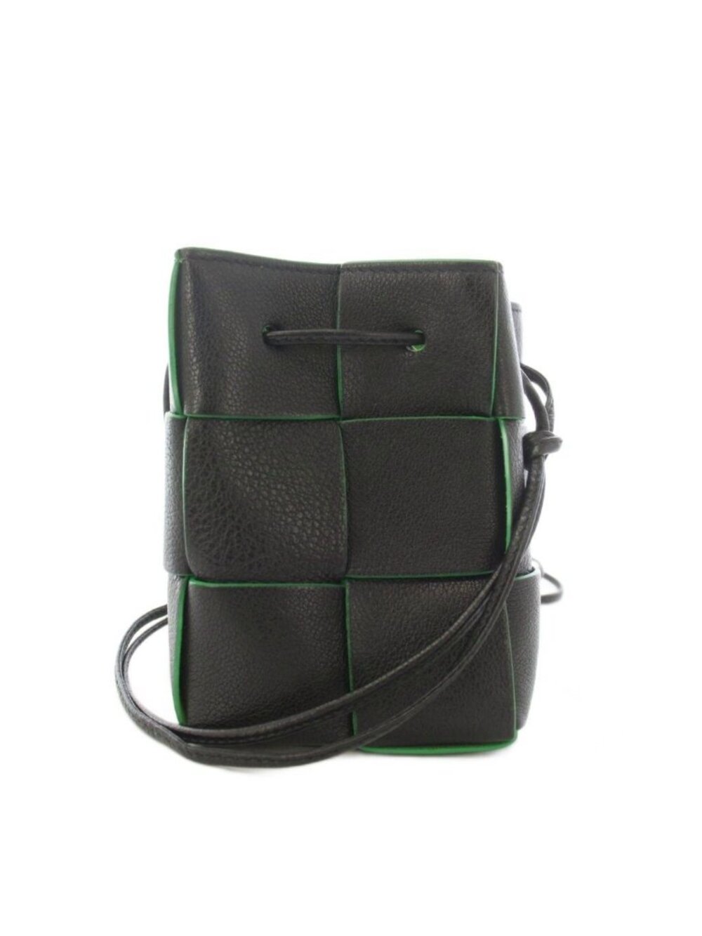 Bottega Veneta Cassette Mini Bucket Bag Maxi Intrecciato Shoulder Black